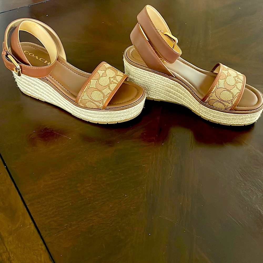 Beautiful Coach sandals almost brand new, wore only 3 times!!